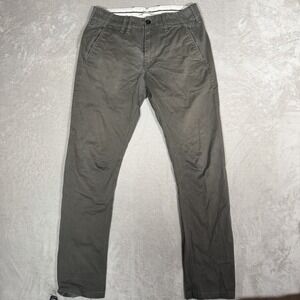 G-Star RAW Mens Slim Chino Pants 31x32 Grey Green Flat Front D14027-5126-995